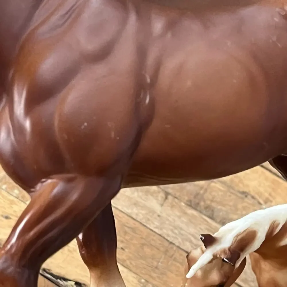 Breyer Clydesdale Stallion Red & White Bobs & Full Speed Appalossa Vintage U.S.A